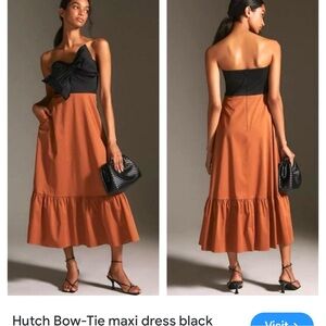 Anthropologie Hutch Bow-Tie Maxi Dress size 4/S.